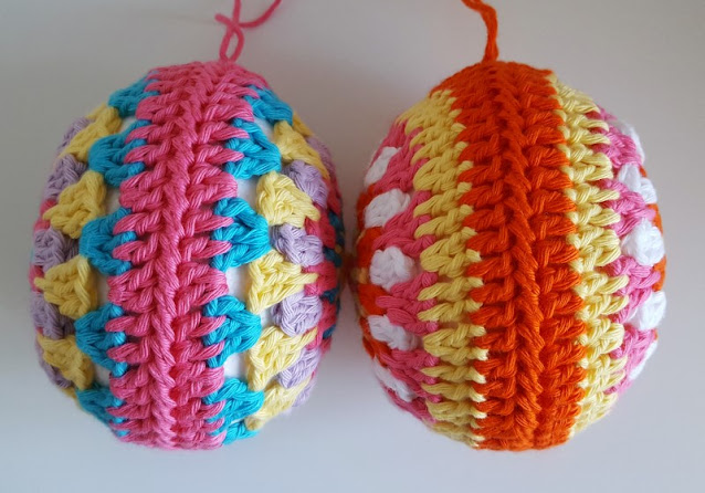 Free pattern for cute colourful crochet easter eggs