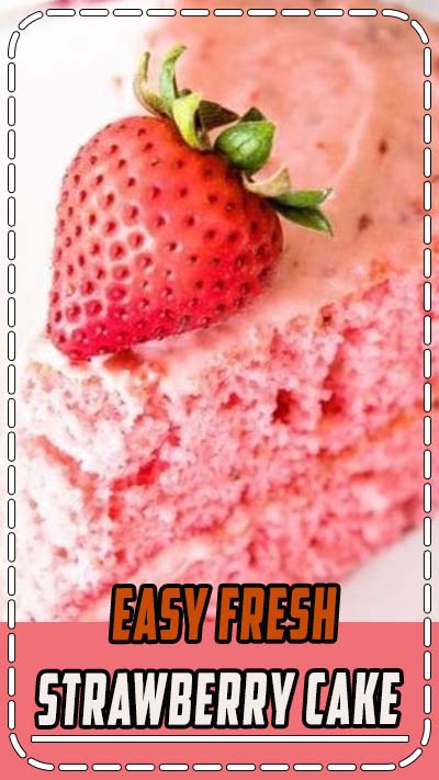 Quick and easy layered strawberry cake that starts with a boxed strawberry mix! Topped with a homemade strawberry frosting for the best strawberry cake! #cake #dessert