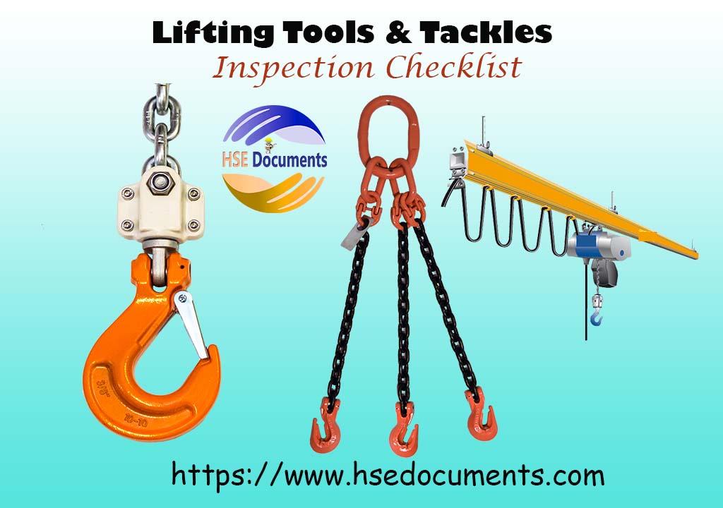 Inspection Checklist for Lifting Tools & Tackles HSE Documents