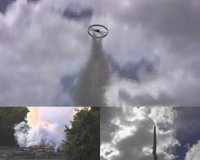 Thai giant spinning firework wheel in the atmosphere