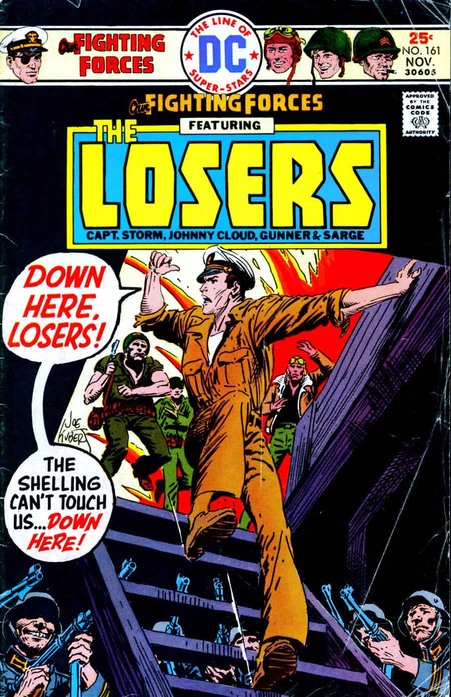 Joe Kubert dc bronze age war 1970s losers cover - Our Fighting Forces #161