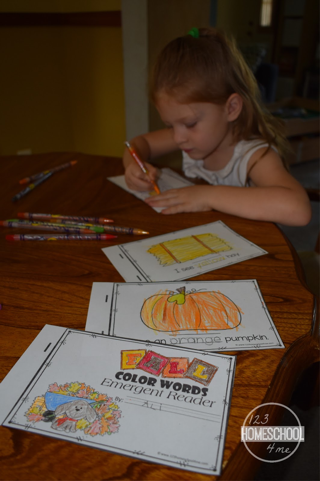 FREE Fall Color Words Emergent Reader