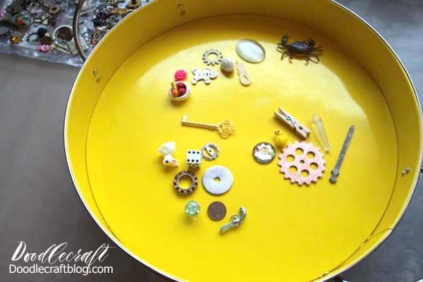Make an I spy game resin trinket serving tray