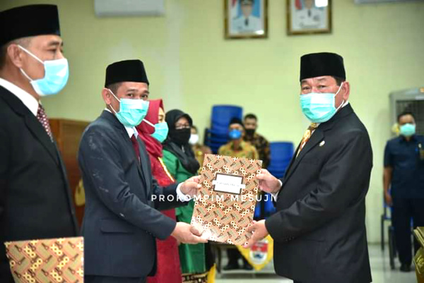 Pelantikan Empat Pejabat Pimpinan Tinggi Pratama Sebagai Kepala OPD di Lingkungan Pemerintahan Kab. Mesuji