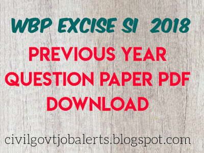 Wb excise si previous year question paper, Wb excise si previous year question paper pdf download