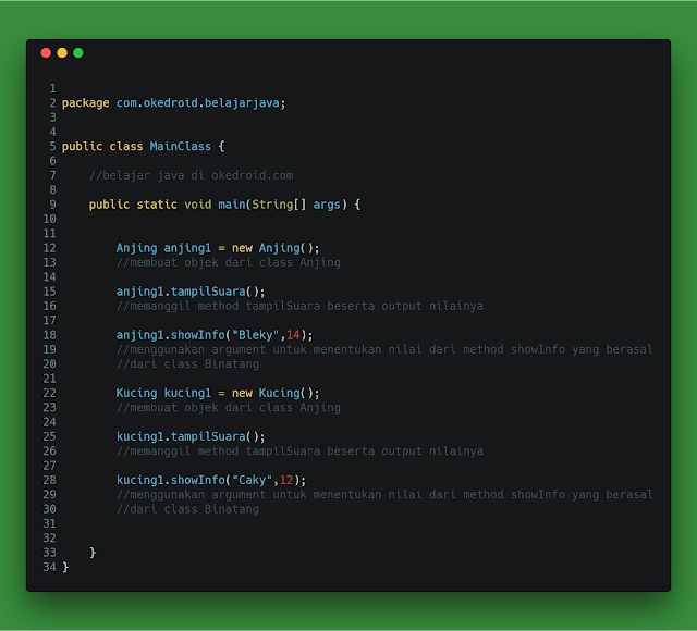 Belajar Inheritance Pewarisan Di Bahasa Pemrograman Java Okedroid Belajar Coding Java Android Tips Dan Trik