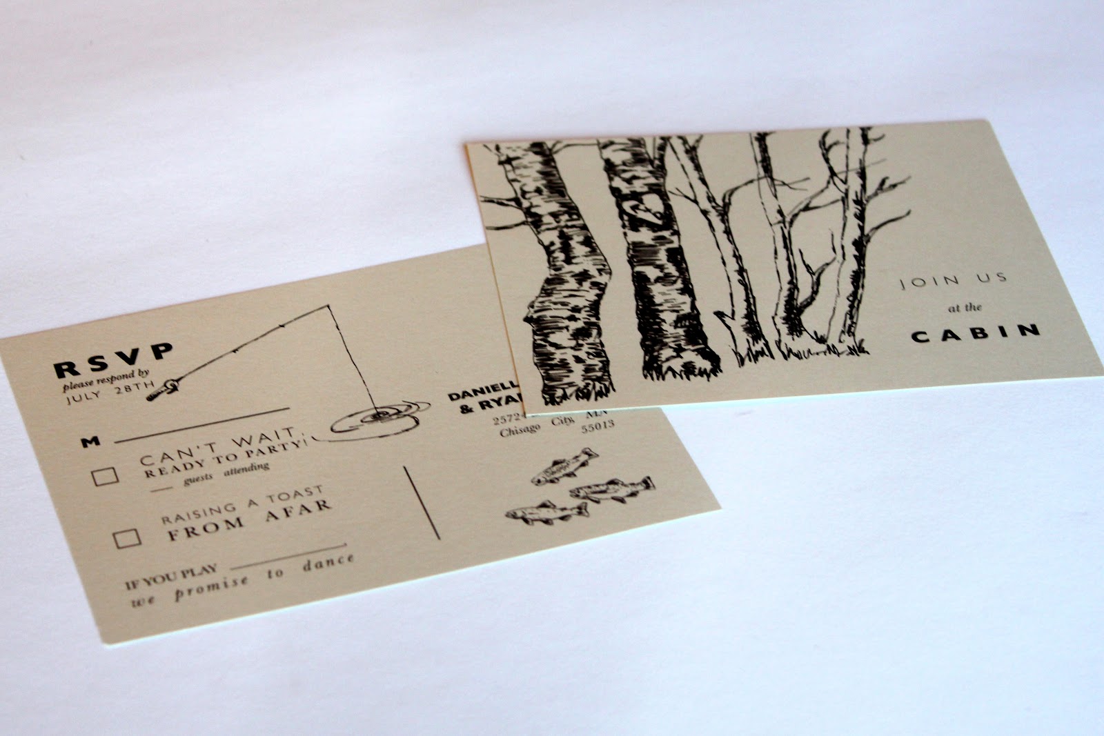The best wedding invitation blog: Fishing themed wedding invitations