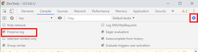 DevToolsでPreserveLogをチェック