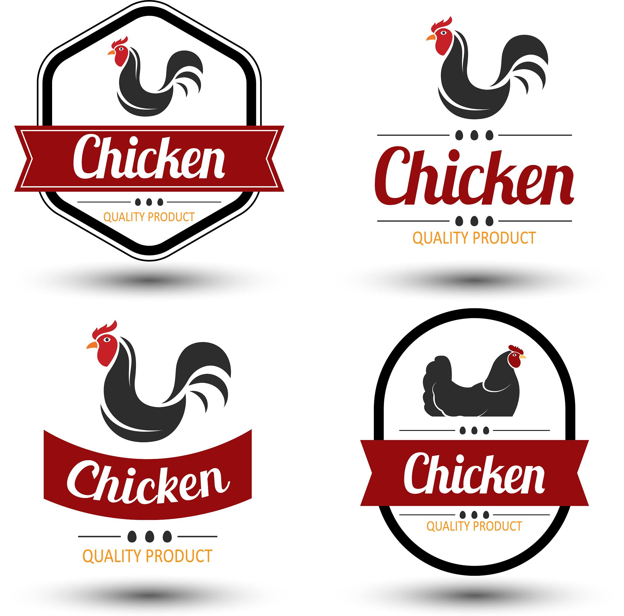A set of high quality chicken logo designs