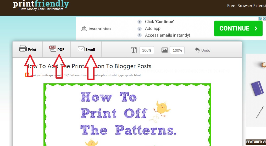 How To Add The Print Option To Blogger Posts