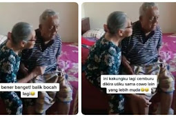 Video Seorang Kakek Cemburu Kepada Istrinya, Bikin Netizen Gemas..