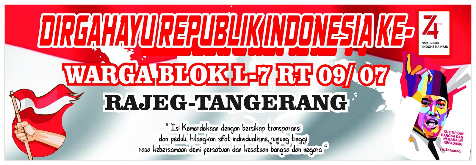 Download Contoh Spanduk HUT RI ke74.cdr KARYAKU