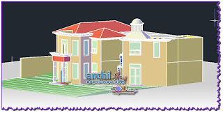 download-autocad-dwg-file-3d-two-levels-house-duplex-house