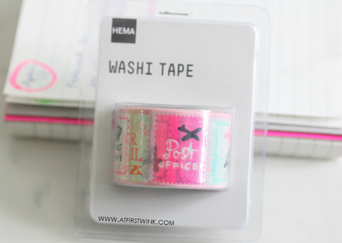 HEMA washi tape with stamp design