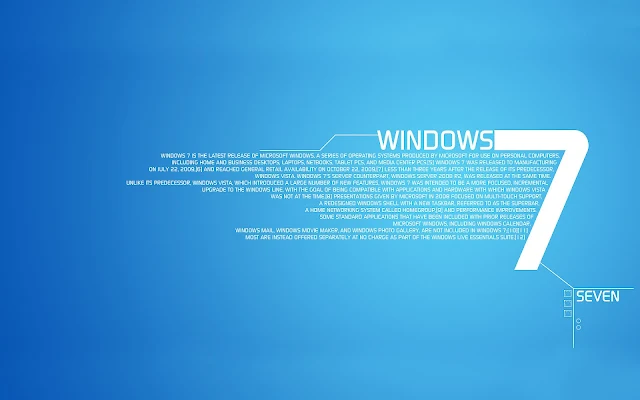 Blauwe Windows 7 wallpaper