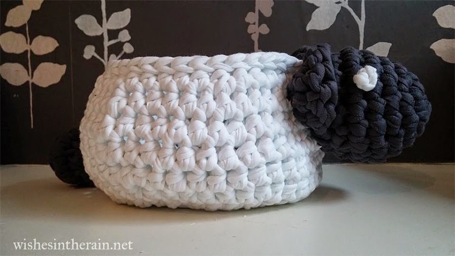 sheep crochet bowl