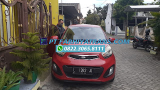 Kirim mobil Kia Picanto dari Surabaya tujuan ke Manado door to door dengan kapal roro dan driving melalui Pelabuhan Soekarno Hatta Makassar, perkiraan pengiriman 5-6 hari.