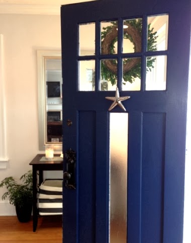 navy blue front door