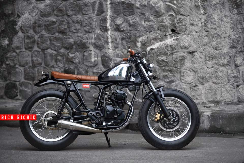 Modifikasi Motor Keren Ala Custom Bike Asal Solo Yamaha Scorpio 225 Bobber Iron Stone Modifikasi