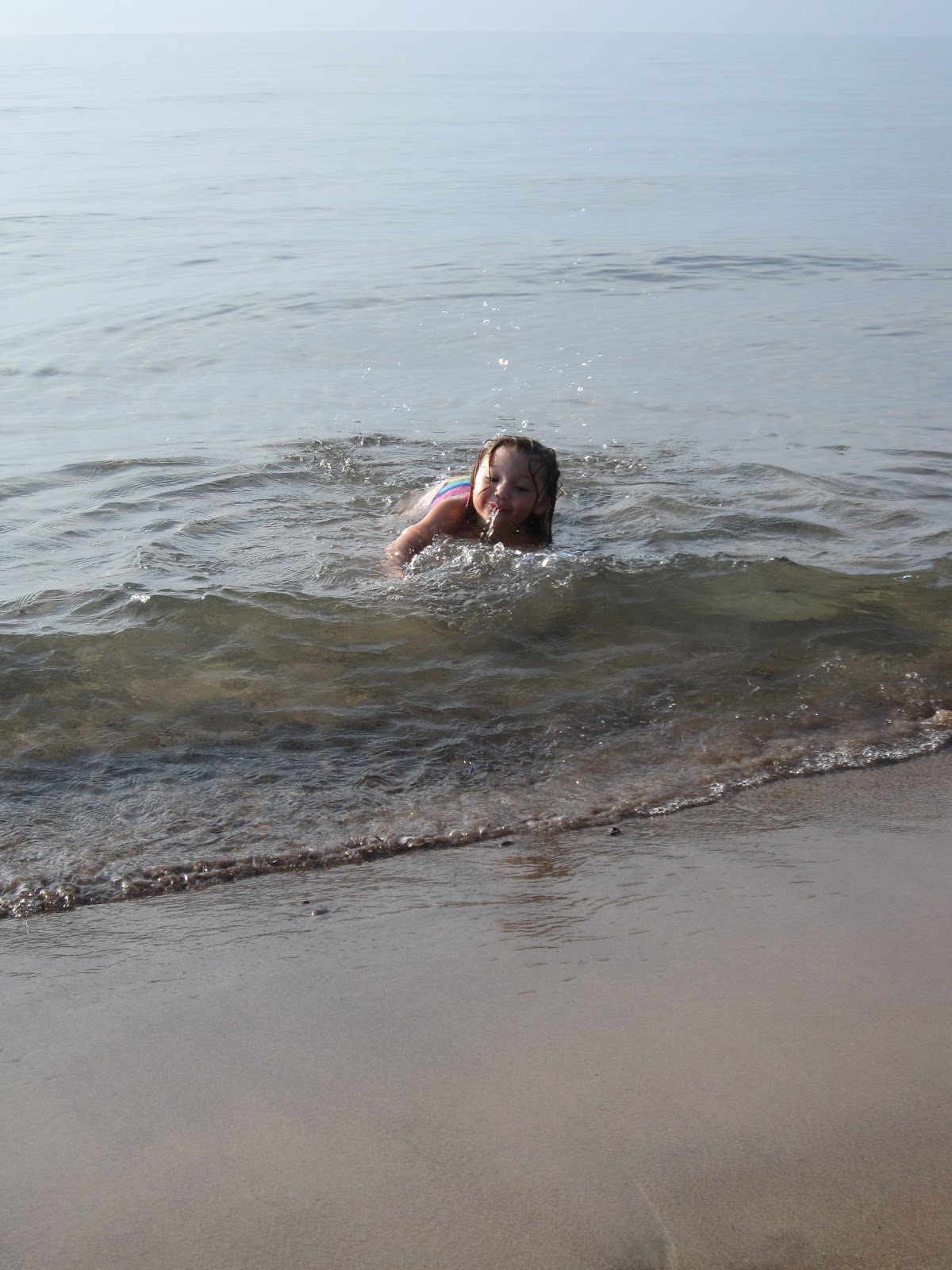 Kira and Kit's little world. Swimming in Lake Superior part 2 (Pictures)