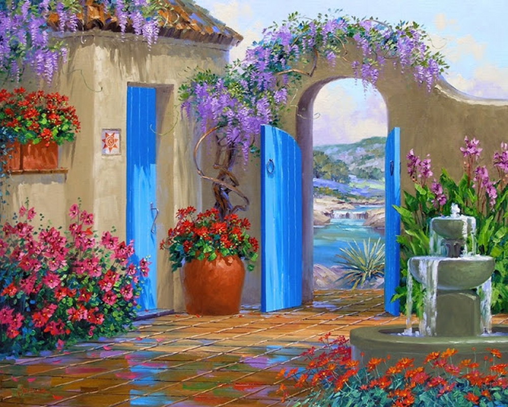 Imágenes Arte Pinturas: Pinturas Paisajes Colores Llamativos, Mikki