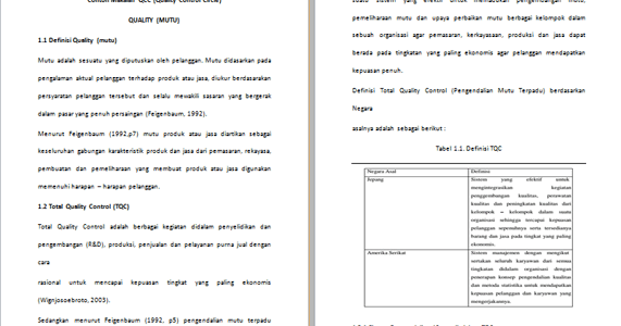 Contoh Makalah Qcc Sederhana Contoh Makalah
