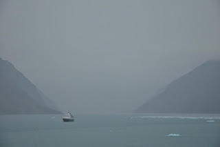 Image of a boat in fog