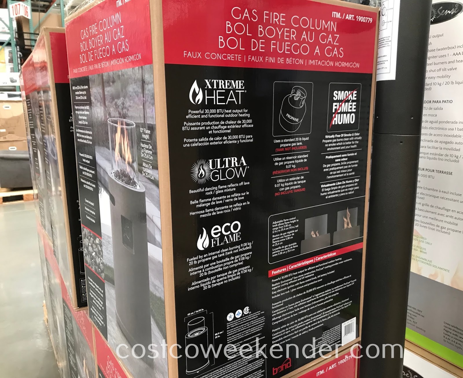 Bond Gas Fire Column Costco Weekender