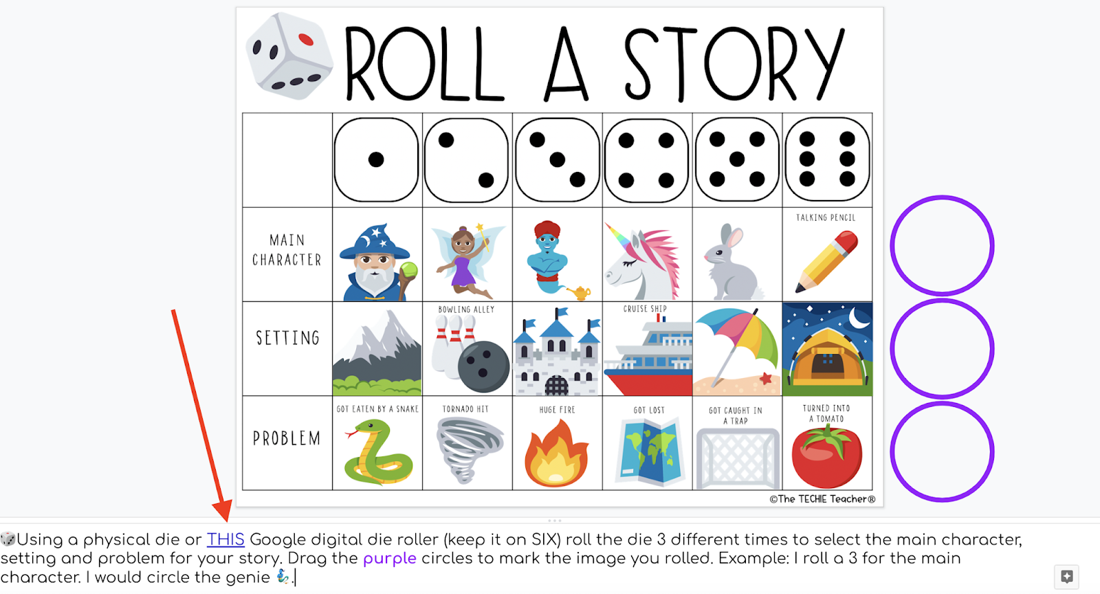 Roll a Story Digital Writing Activity in Google Slides puts a fun spin on creative writing. Grab this FREE download!