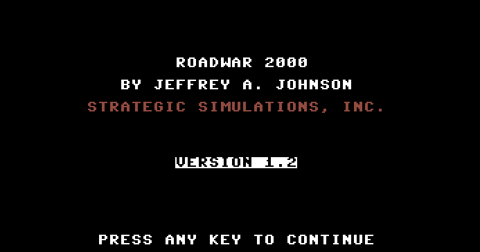 Roadwar 2000 game online