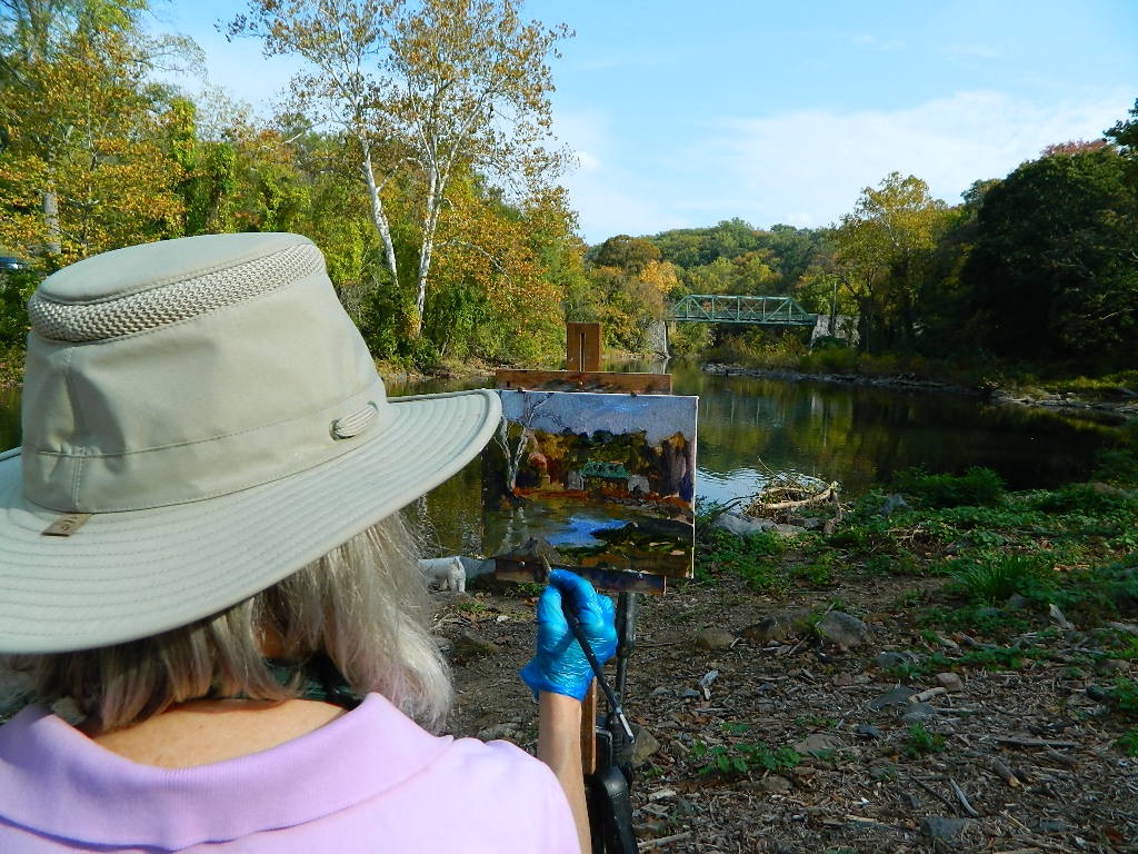Paint Dance "Along the Brandywine", 8x10, oil, Maryanne Jacobsen art, Brandywine Creek, Hagley