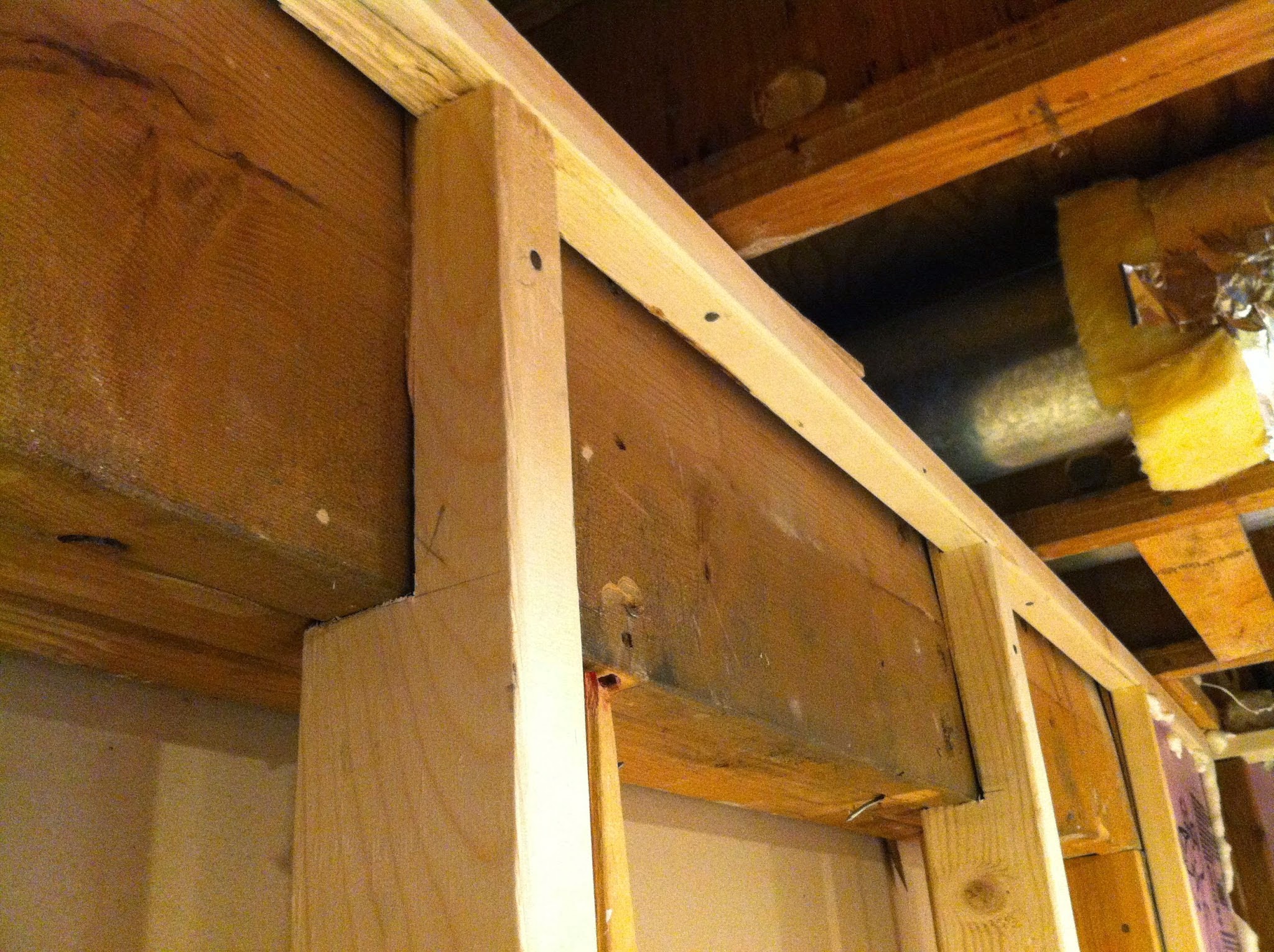 Shawn's Home Projects Framing the uneven wall