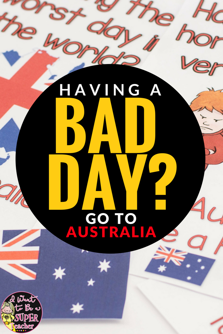 Need an easy classroom management idea for the elementary classroom? Use Australian Flags along with the book Alexander and the Terrible, Horrible, No Good, Very Bad Day as a classroom management strategy. Would work great in 1st, 2nd, or 3rd grade.