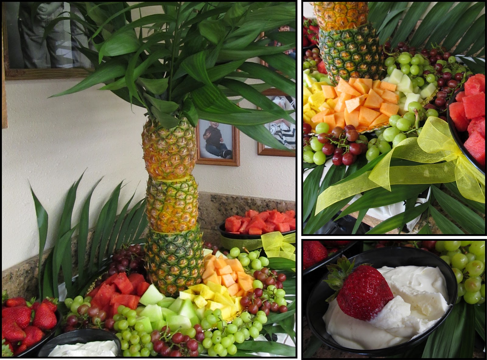 MOMS CRAZY COOKING Pineapple Fruit Tree & Creamy Fruit Dip {TWC Linky