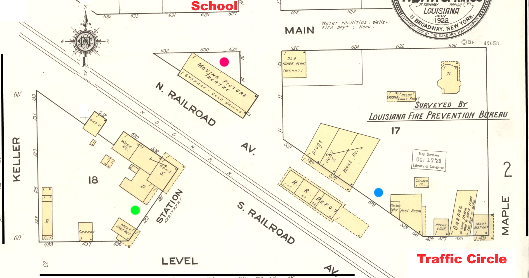 Tammany Family Abita Springs Sanborn Map 1922