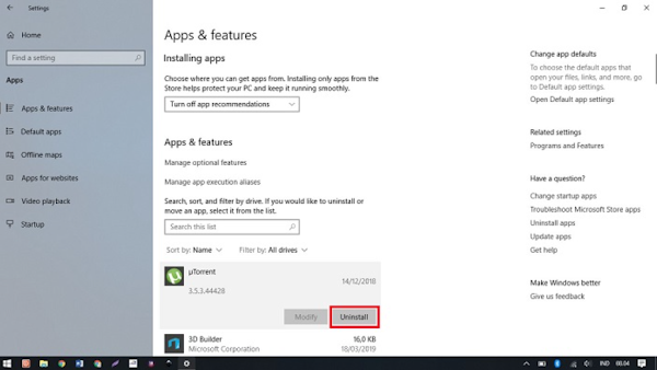 Cara Uninstall Aplikasi di Laptop Windows 10 Sampai Bersih - Paltycox