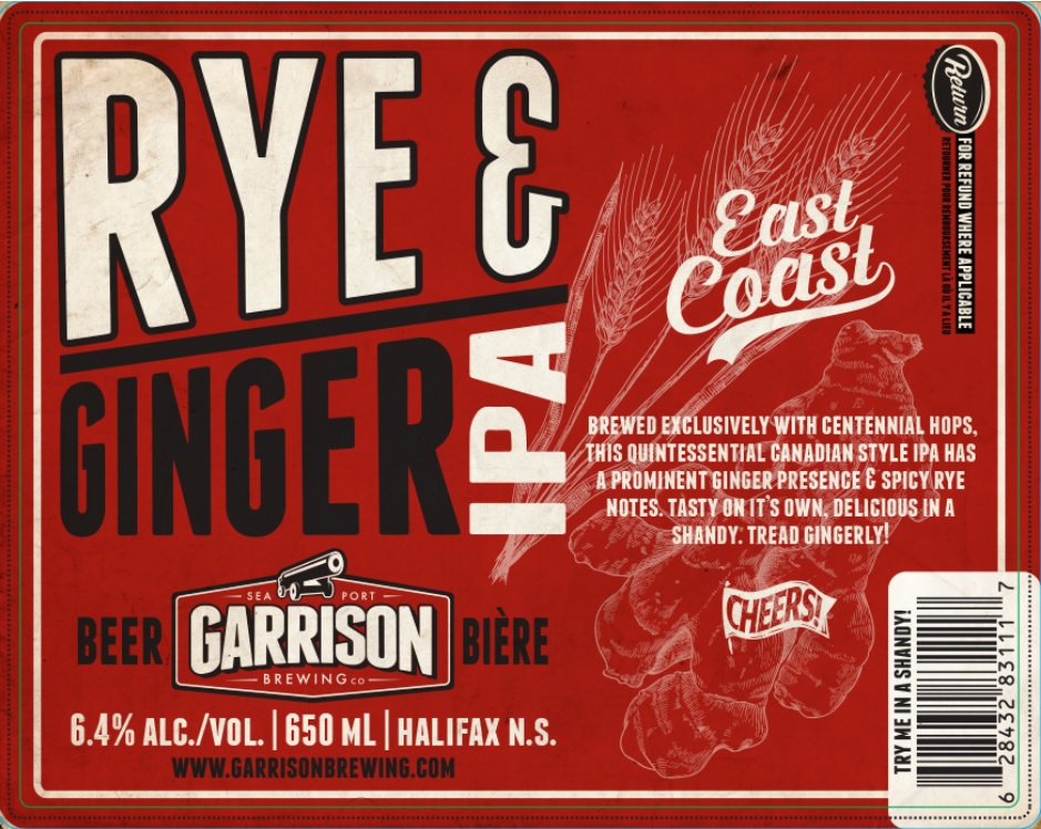 Maritime Beer Report Garrison Brewing releases Rye & Ginger IPA