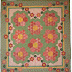 "Around My Flower Garden" a strip-pieced hexagon quilt