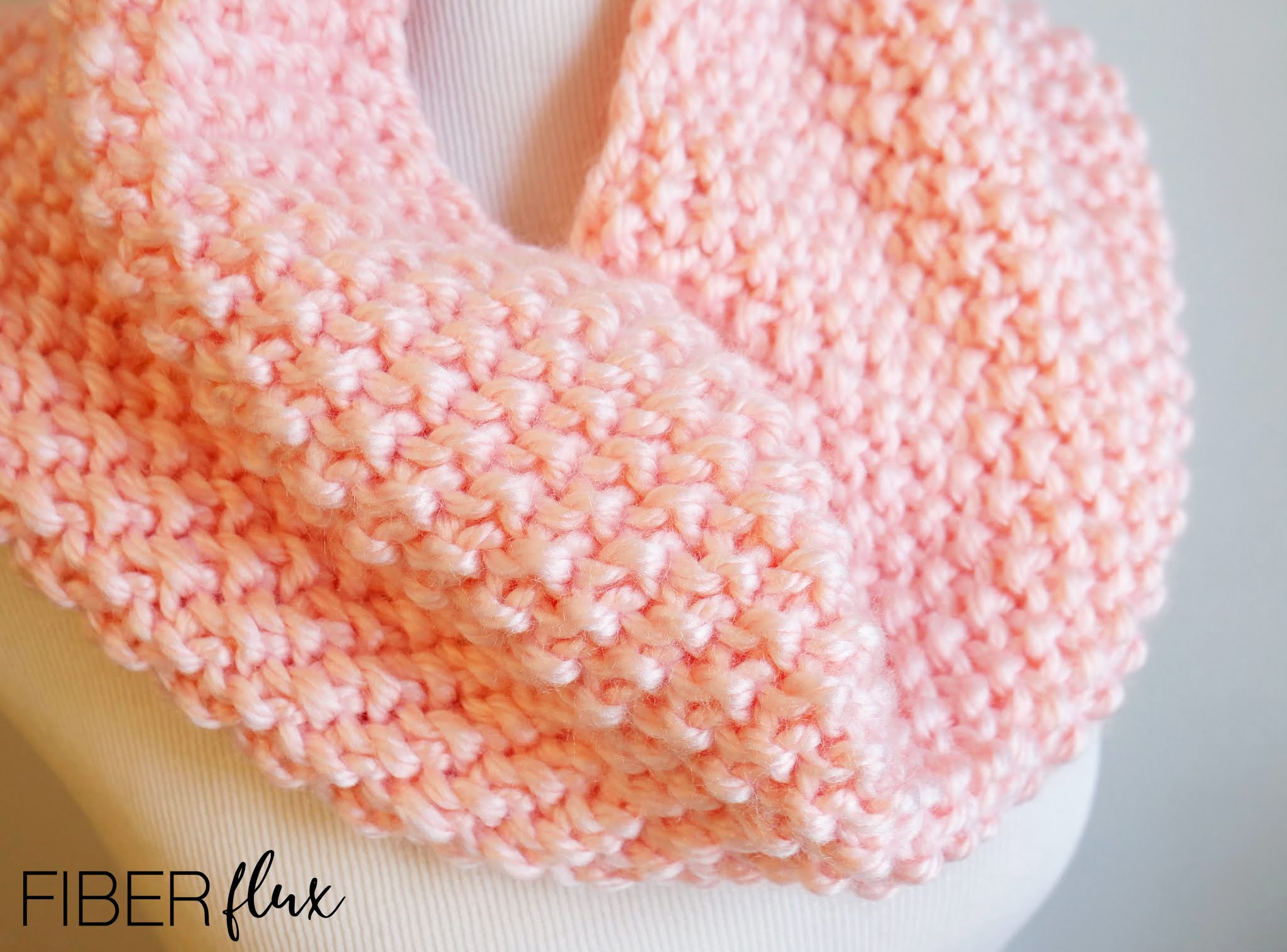 Fiber Flux Easy Seed Stitch Knit Cowl, Free Knitting Pattern + Video