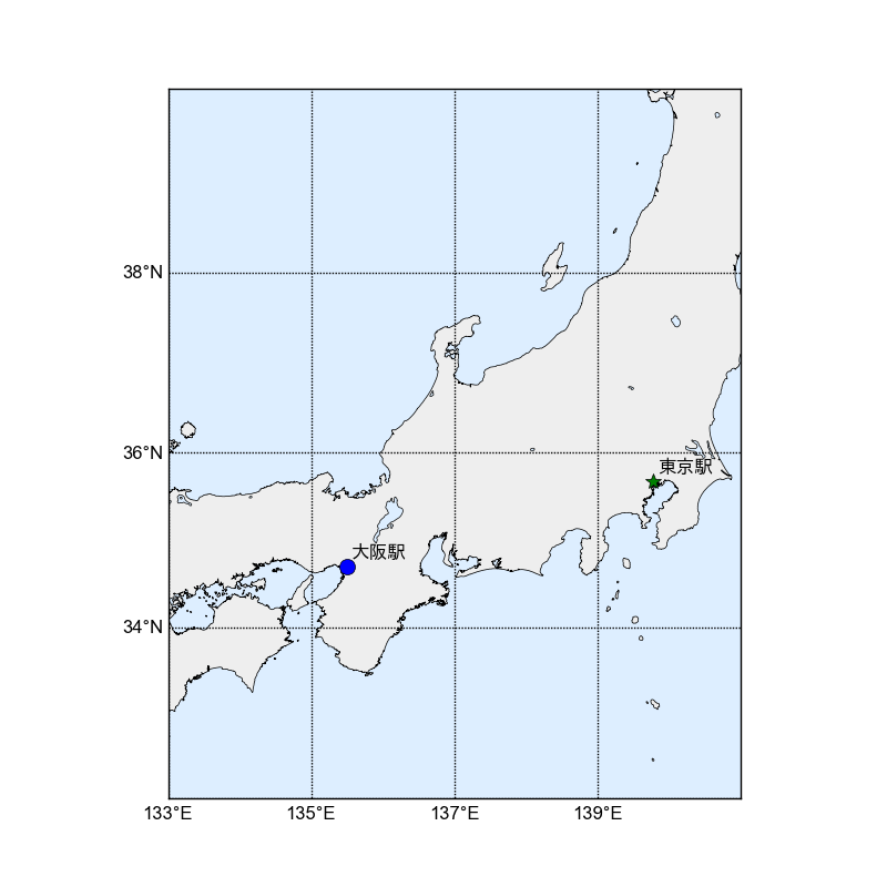科学計算ごっこ: matplotlibとBasemap その1