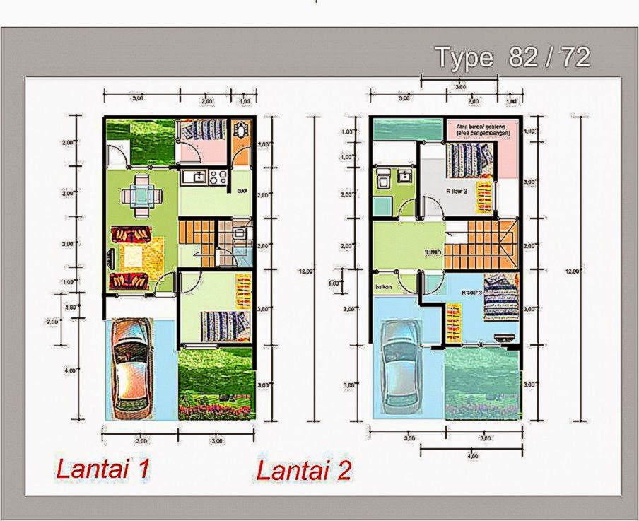 Gambar Denah  Pondasi Rumah  2  Lantai  gambar gambar rencana 