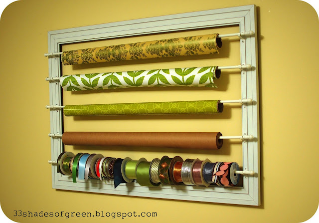 Gift Wrap Organization Ideas