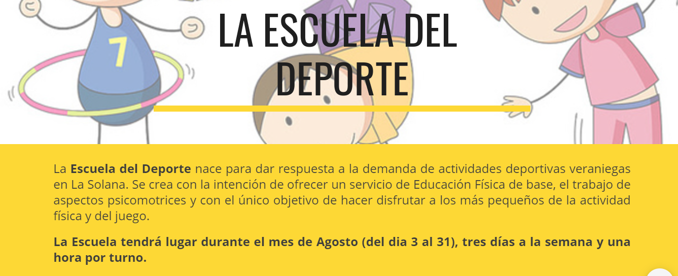 Inscripción Escuela del Deporte