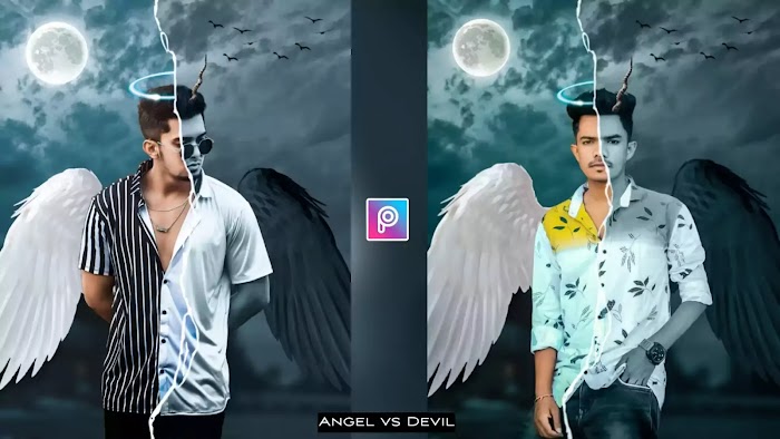 PicsArt Devil vs Angel Photo Editing | Devil vs Angel Editing | PicsArt  Editing | urban