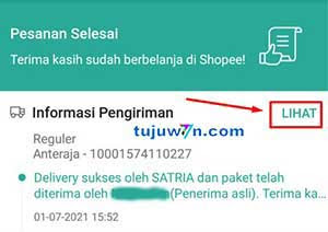 Foto bukti pengiriman di shopee cara lihat foto dari kurir