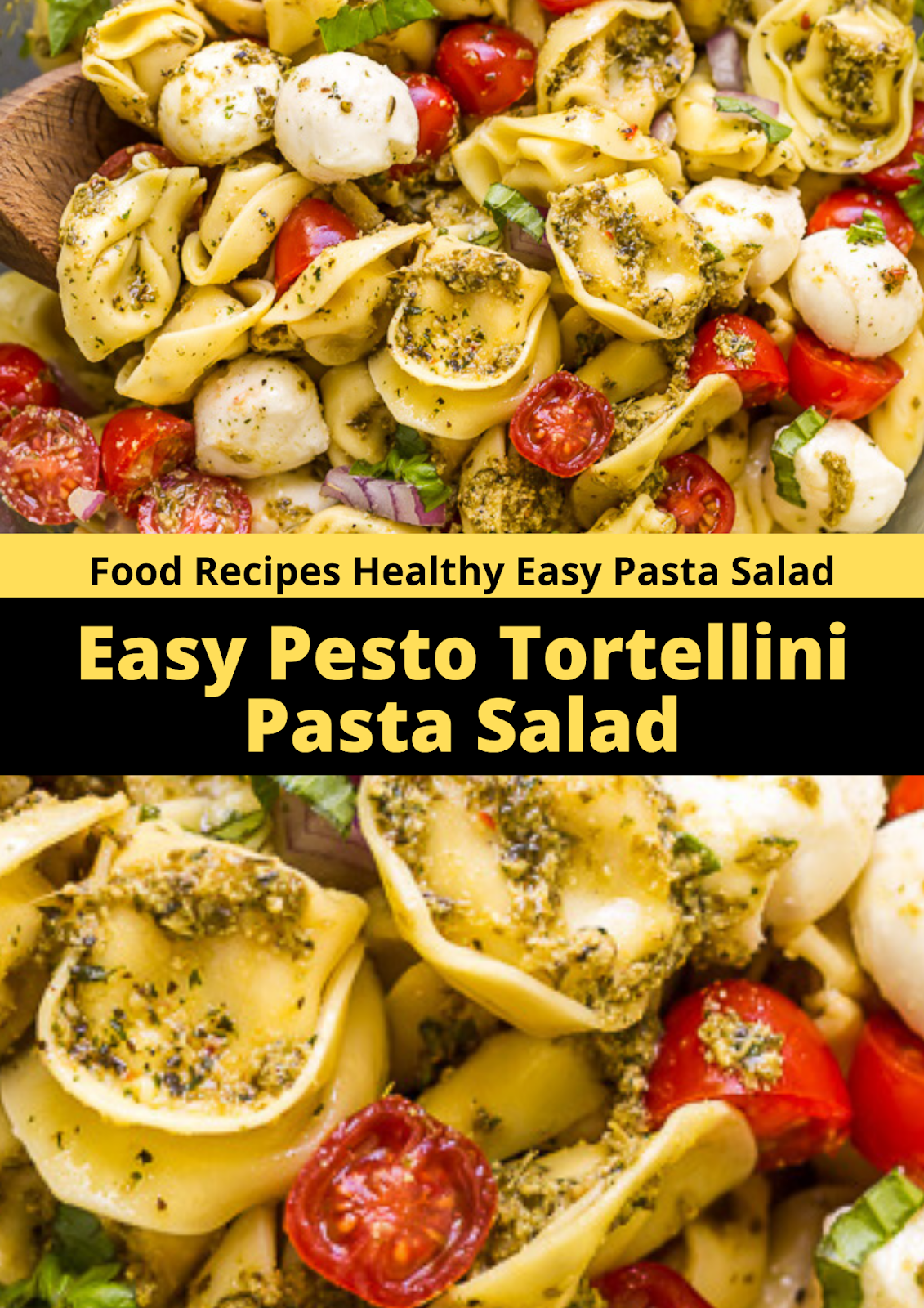 Easy Pesto Tortellini Pasta Salad