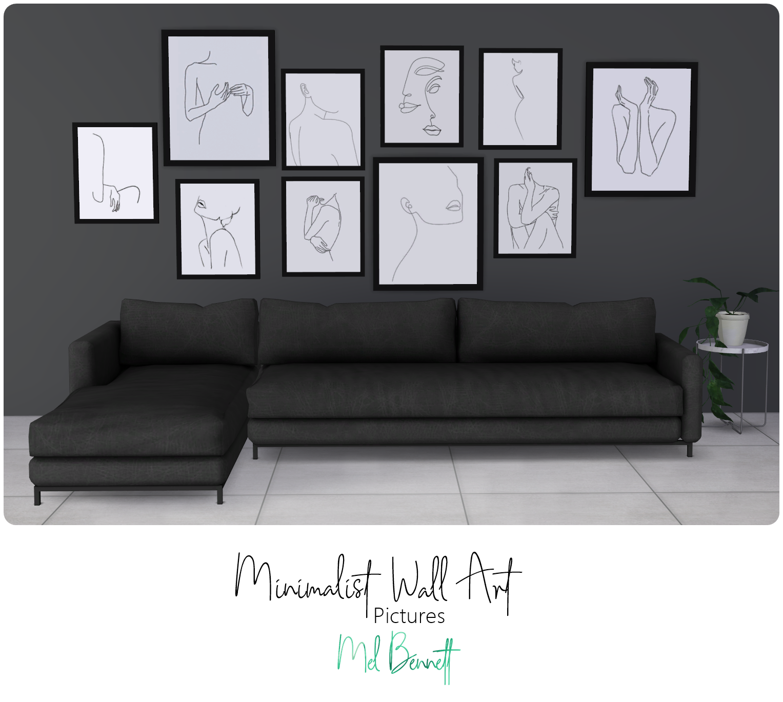 Sims 4 Minimalist Wall Art - Mel Bennett