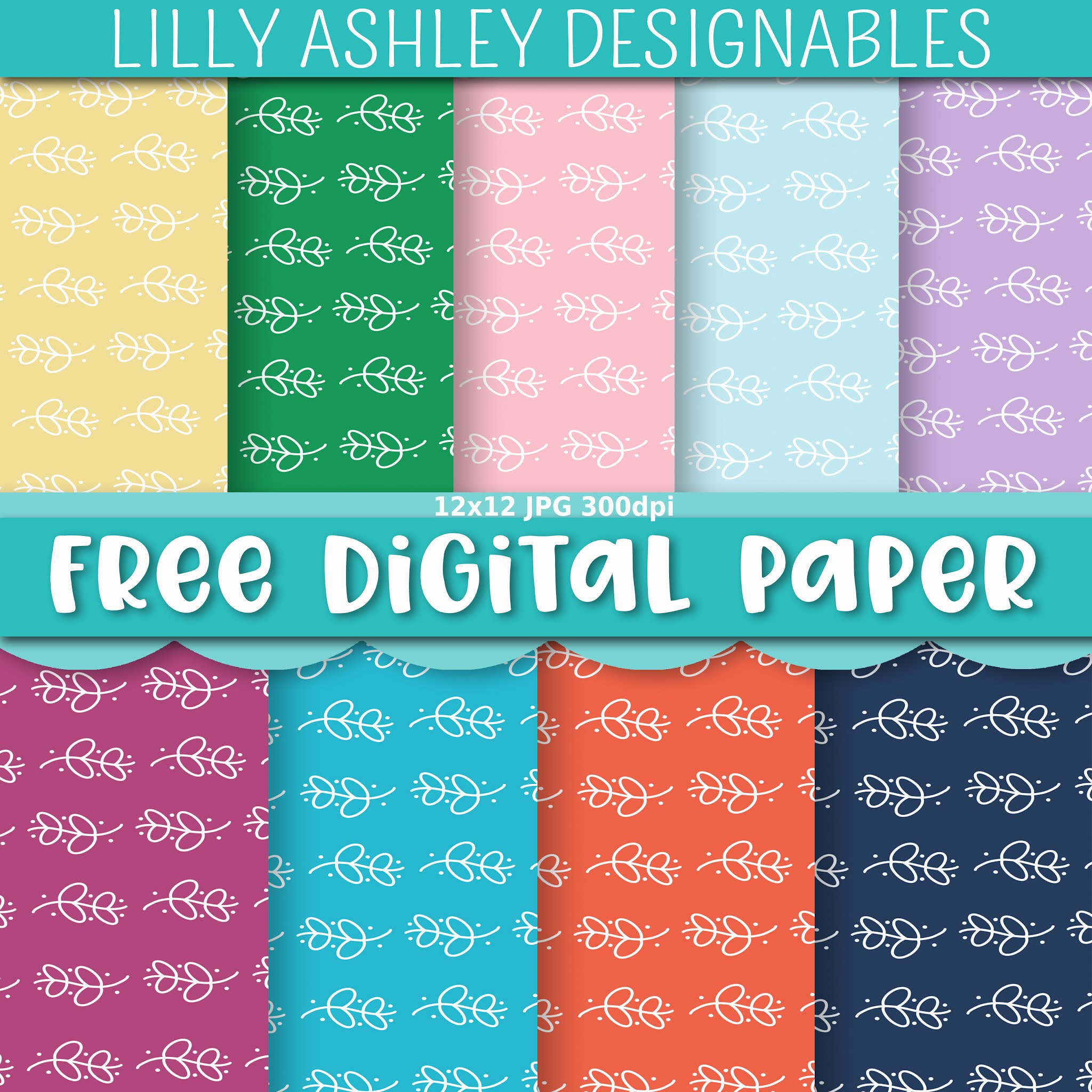 Lilly Ashley Freebie Digital Paper Pack