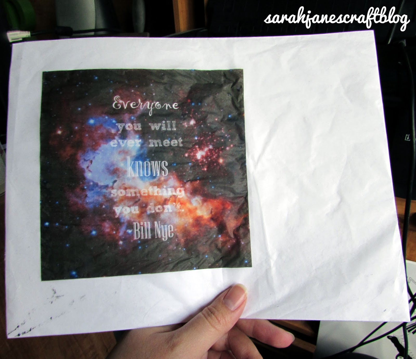 Decoupage Quote Tile