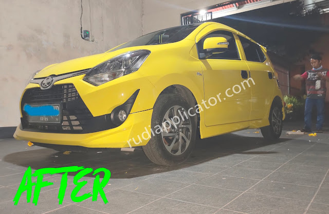 wrapping agya hitam jadi kuning